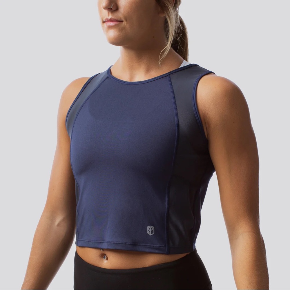 Born Primitive Navy Blue Athletic Crop Tank Top